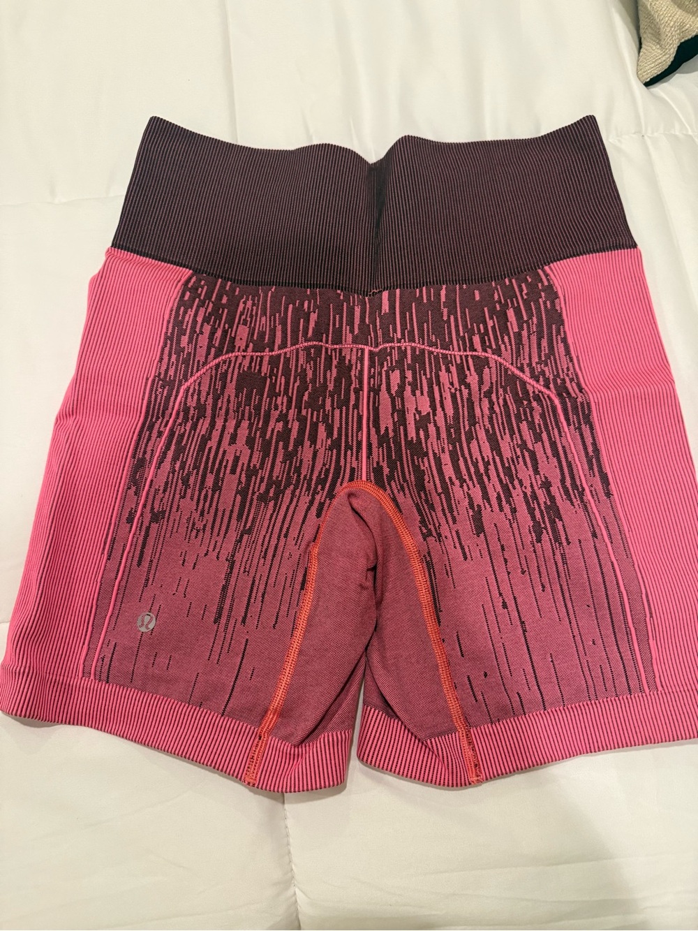 lululemon athletica Pink & Maroon High-Rise Seamless Bike Shorts